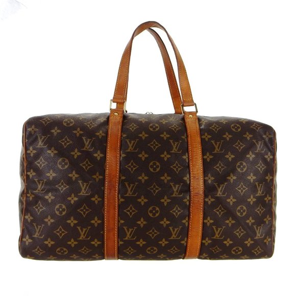 Vintage LOUIS VUITTON Monogram Canvas and Leather Sac Souple 45 Duffle Bag - Picture 1 of 11